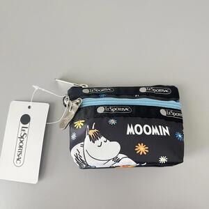 Lesportsac Moomin 2zipper Keychain Pouch NWT